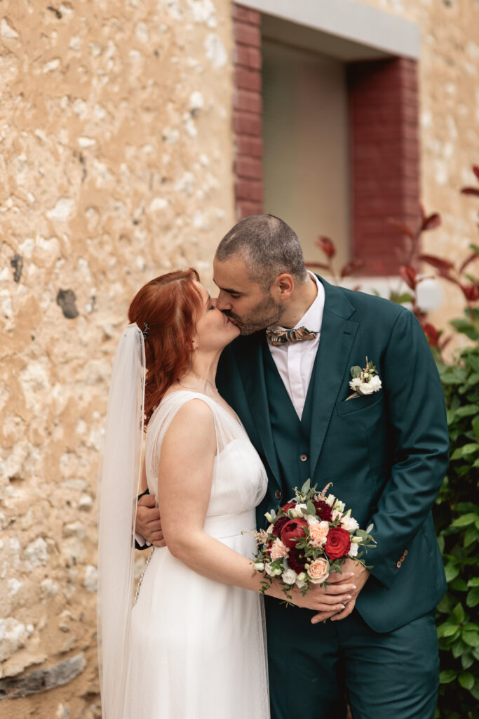 Photographe Seine-et-Marne mariage avec fleurs