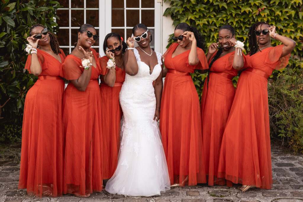 Photographe mariage mariée et demoiselles d'honneur